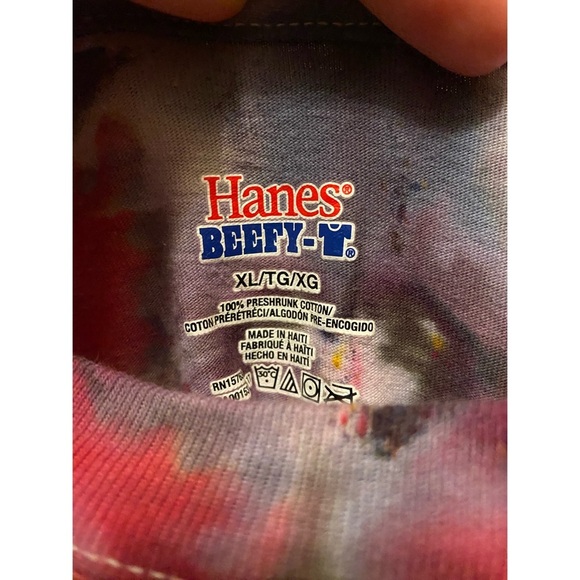 Handmade Tie-Dye Geometric Men’s T-Shirt 100% Cotton - Picture 3 of 3